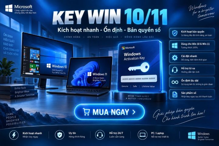 Key Windows - Windown 11 / 10 pro ( vĩnh viễn)