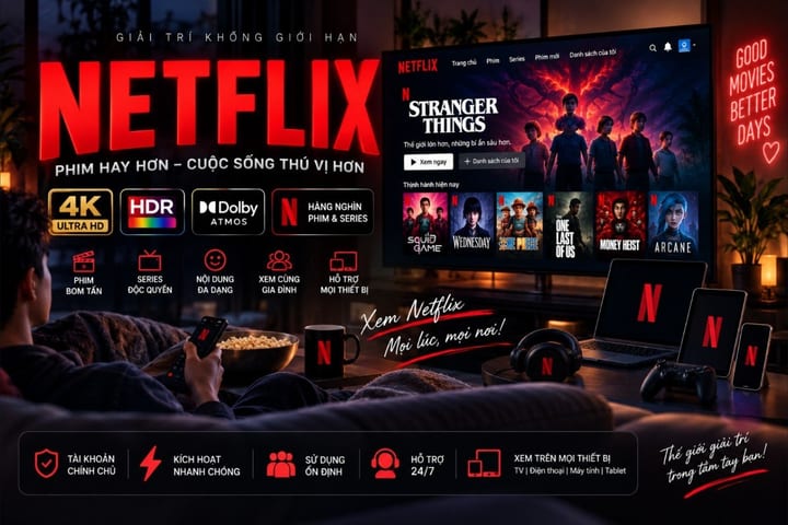 [BHF] NETFLIX 1 THÁNG (Riêng Tư)