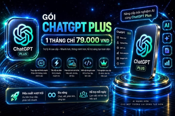 ChatGPT plus 1 Tháng