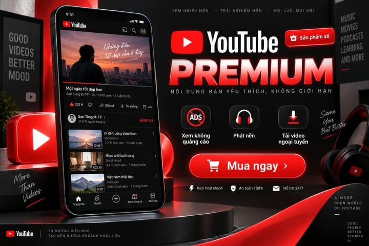 [BHF] YouTube premium 12 Tháng (Riêng Tư)