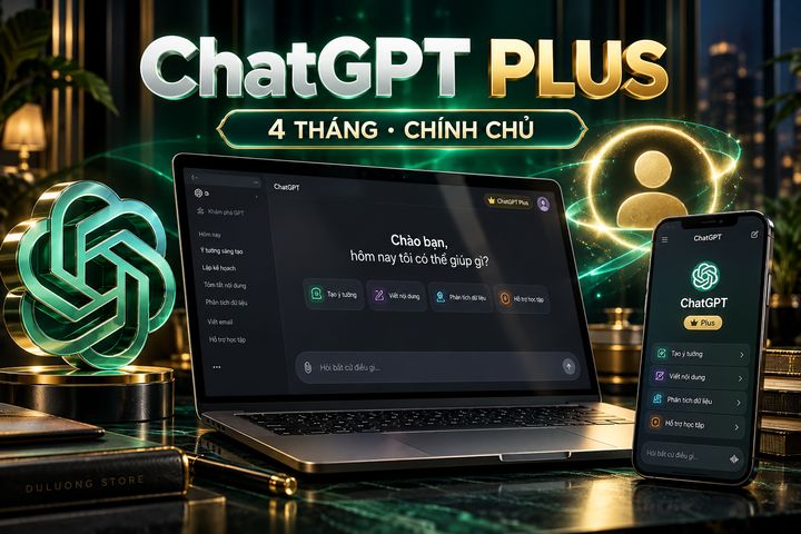 [BH4M] ChatGPT plus 4 Tháng Chính Chủ